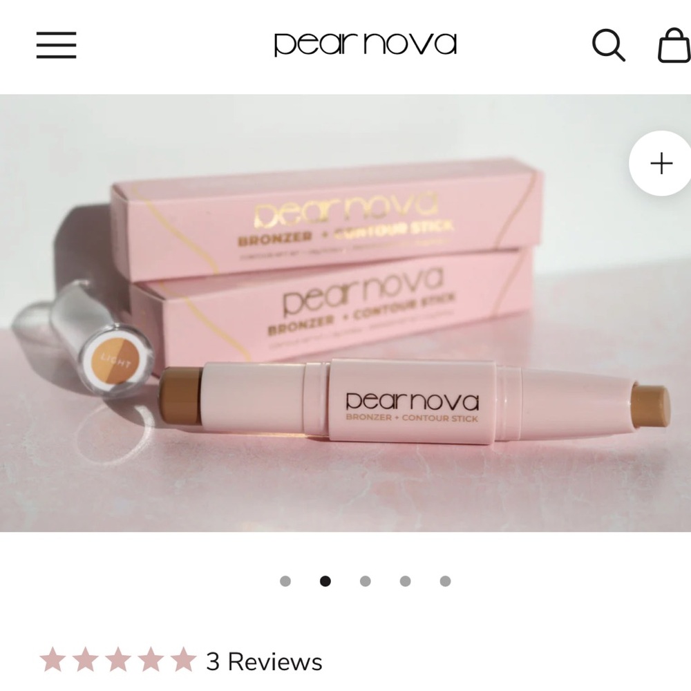 Pear Nova Bronzer and Contour Stick Light